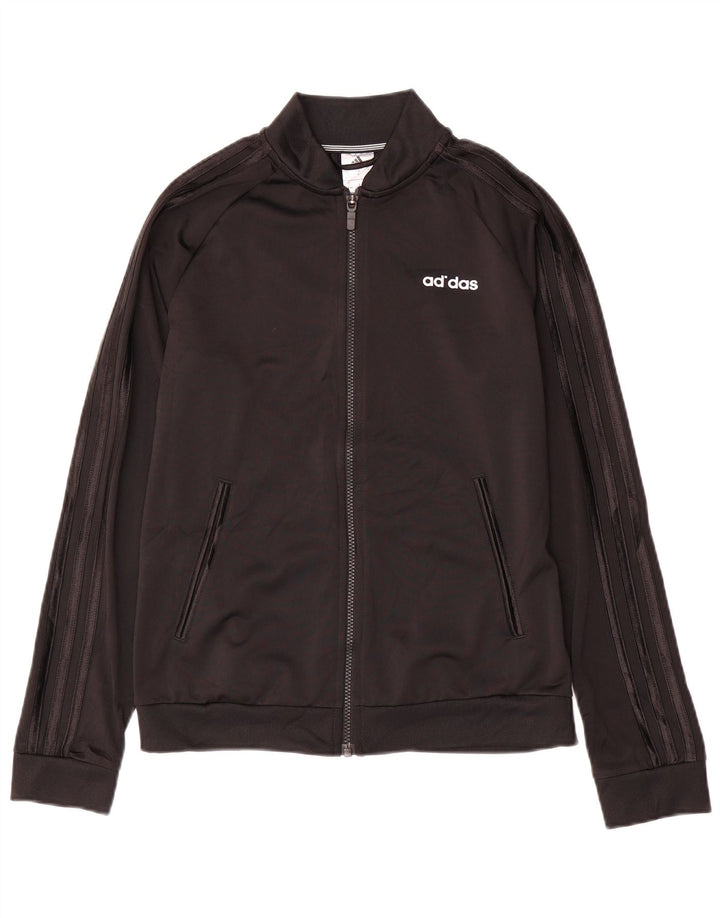Adidas - Chaqueta de chándal para mujer, talla 8/10, poliéster negro pequeño