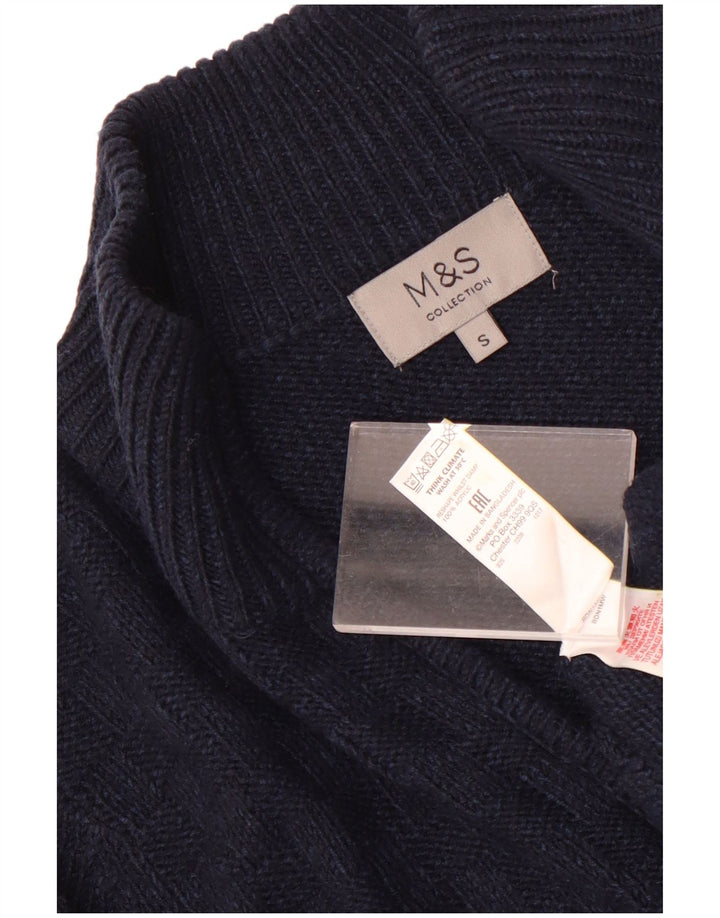 Marks & Spencer - Cárdigan para hombre, talla pequeña, acrílico azul marino