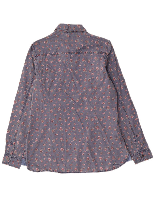 Camisa para mujer Fat Face UK 44 Algodón floral azul grande