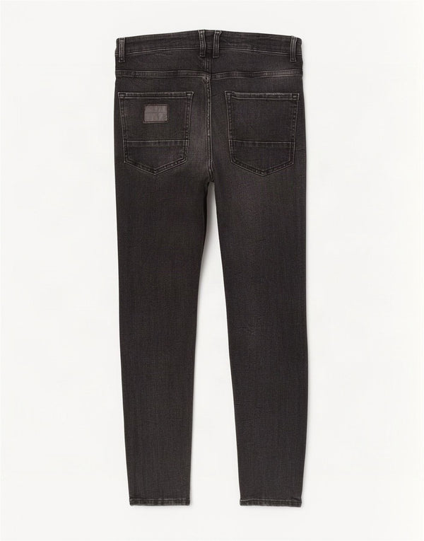 Zara Jeans ajustados para hombre EU 42 Large W32 L28 Algodón gris