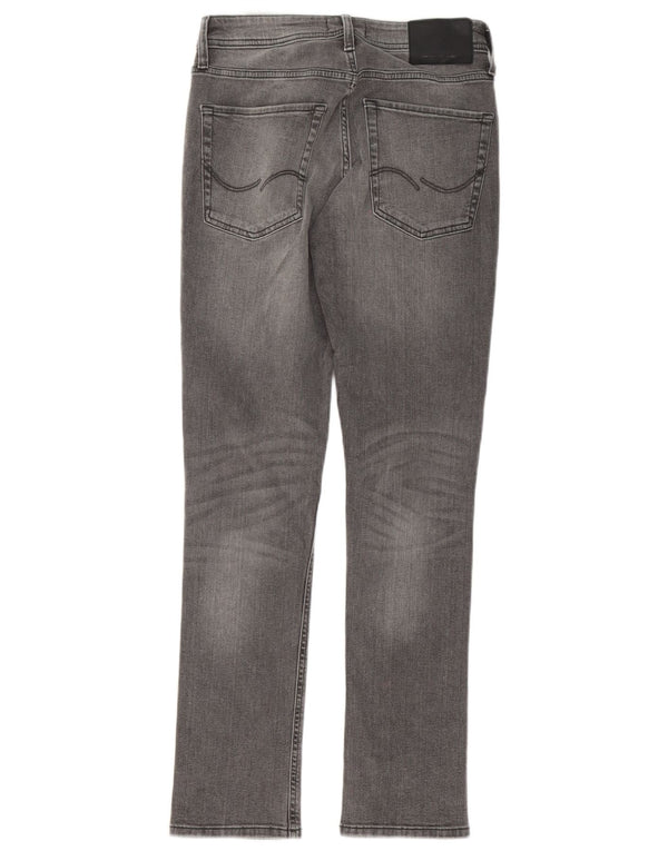 Jack & Jones Hombre GLENN Vaqueros ajustados desgastados W28 L32 Algodón gris