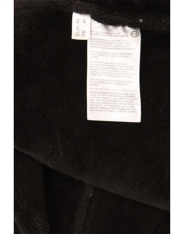 C&A Chaqueta motera de piel sintética Sherpa para mujer EU 44 XL Poliéster negro