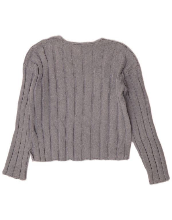 Zara Jersey Niña Crop Cuello Pico 13-14 Años Algodón Azul