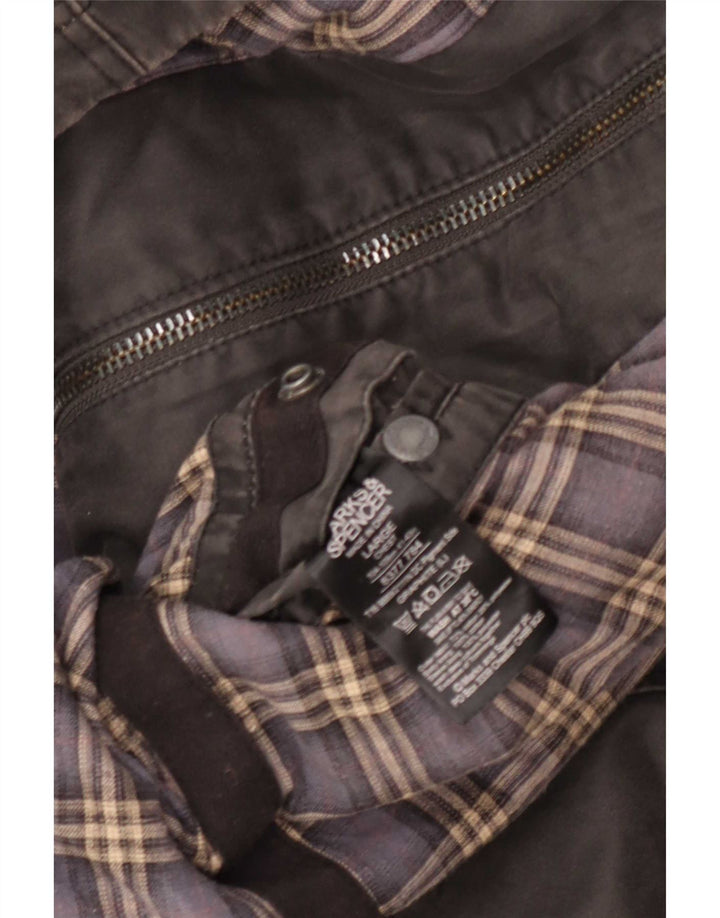 Marks & Spencer Chaqueta utilitaria para hombre UK 40 Grande Gris Algodón
