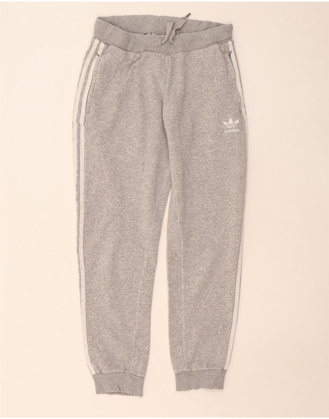 ADIDAS Pantalones de chándal para mujer Joggers UK 12 Algodón gris medio