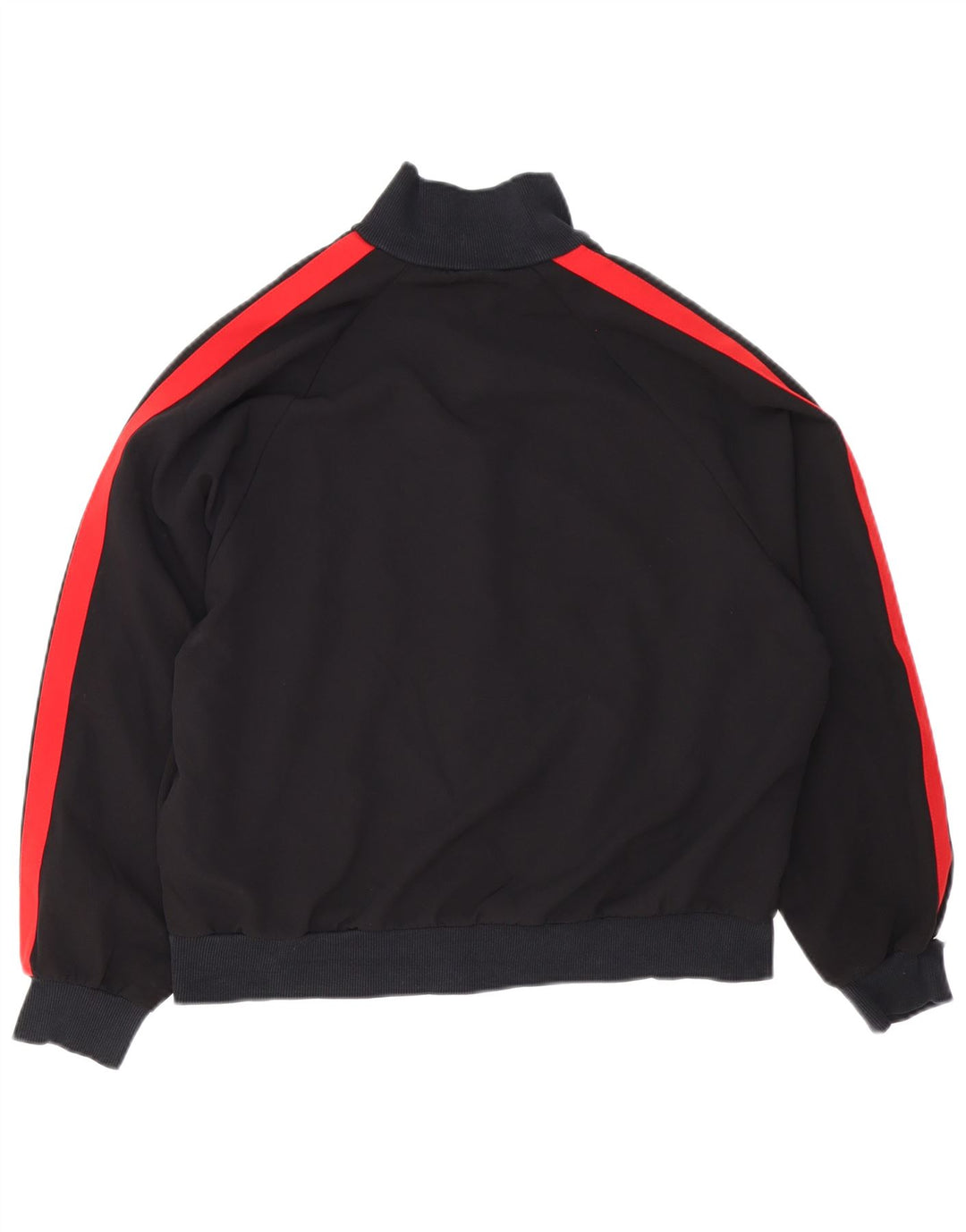 Zara Mujer Chándal Top Chaqueta UK 46 Grande Negro Colorblock Poliéster