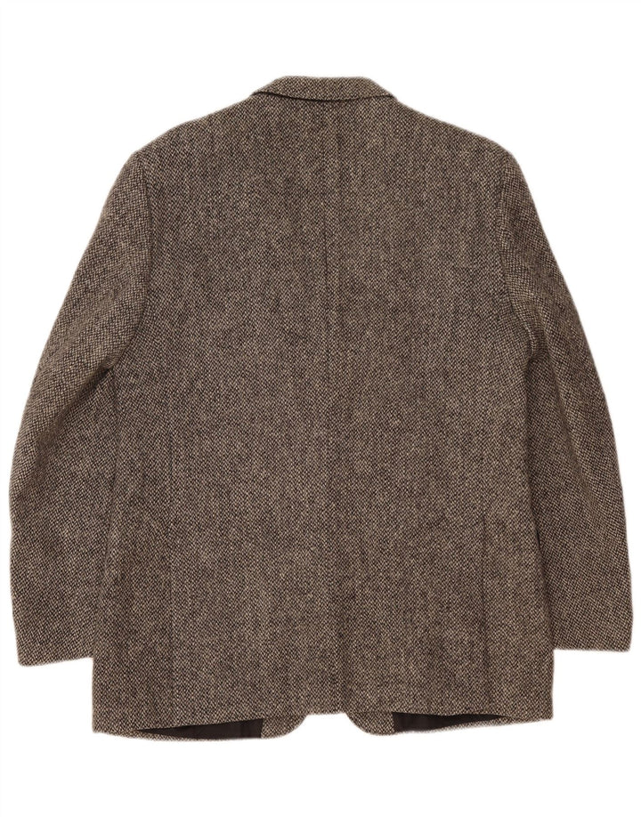 Harris Tweed Chaqueta tipo blazer de 2 botones de corte regular para hombre EU 40 Lana gris grande