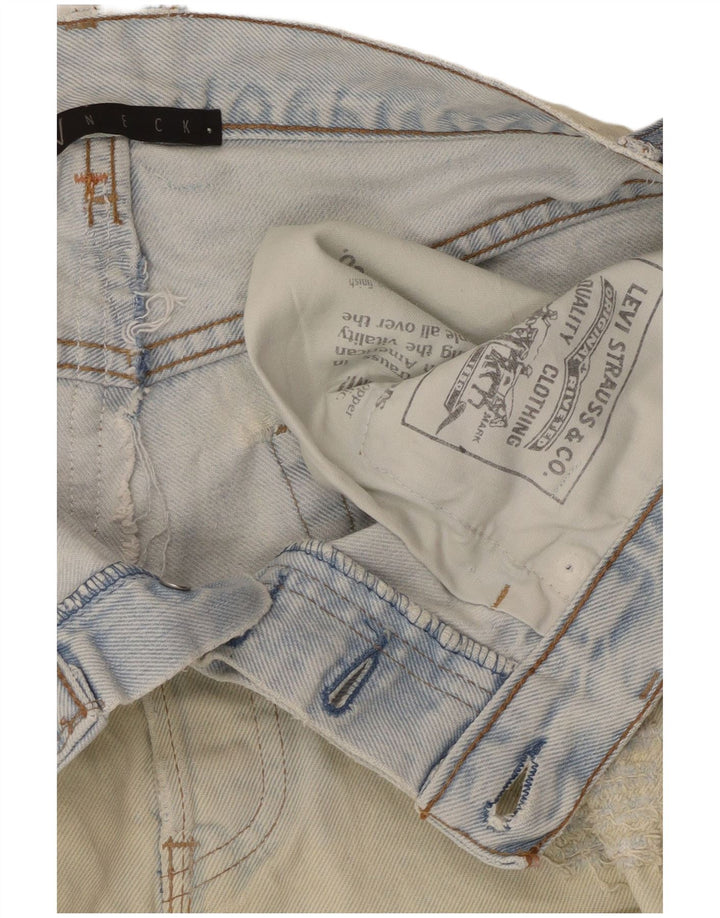 LEVI'S Minifalda vaquera desgastada para mujer W28 Algodón azul medio