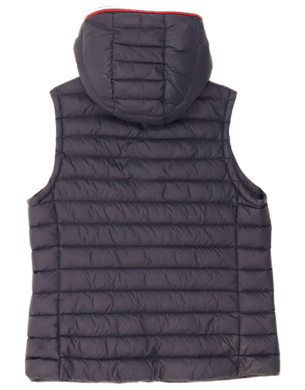 Tommy Hilfiger Chaleco acolchado con capucha para mujer UK 14 Medium Azul marino Poliamida
