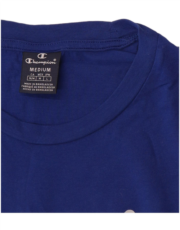 Champion Camiseta Gráfica Para Hombre Top Algodón Azul Medio