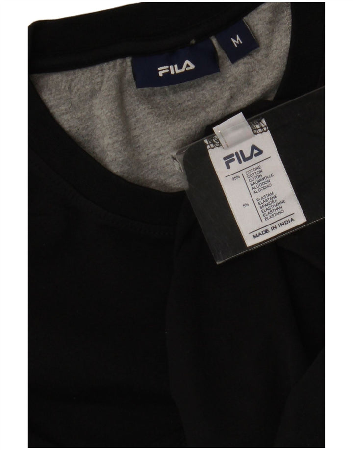 Fila Camiseta Hombre Top Medium Negro Algodón