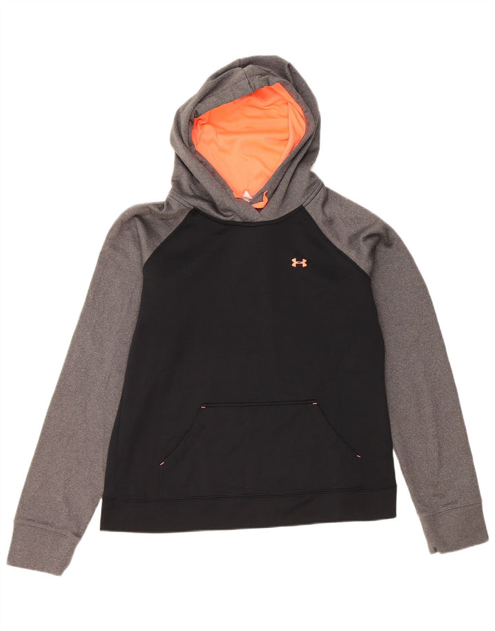 Under Armour Jersey con capucha para mujer UK 44 Mediano Negro Colorblock Poliéster