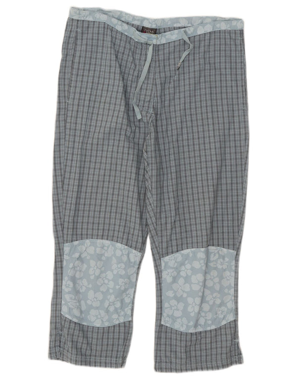 Pantalones capri para mujer Think Pink W32 L21 Blue Check