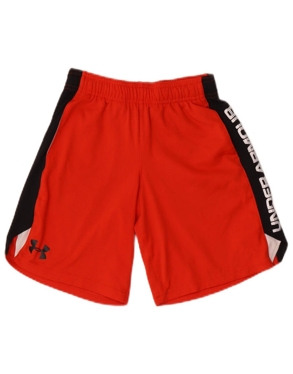 Under Armour Pantalones cortos deportivos con gráficos para niños 7-8 años Small Rojo Colorblock