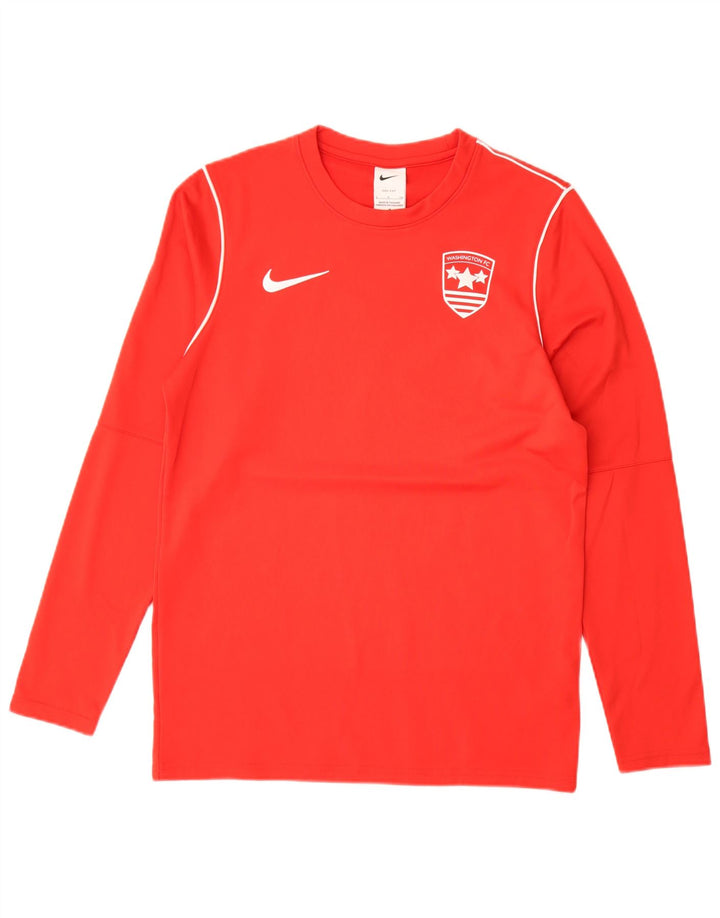 Nike Washington F.C. para hombre Top Manga Larga Pequeño Rojo Poliéster