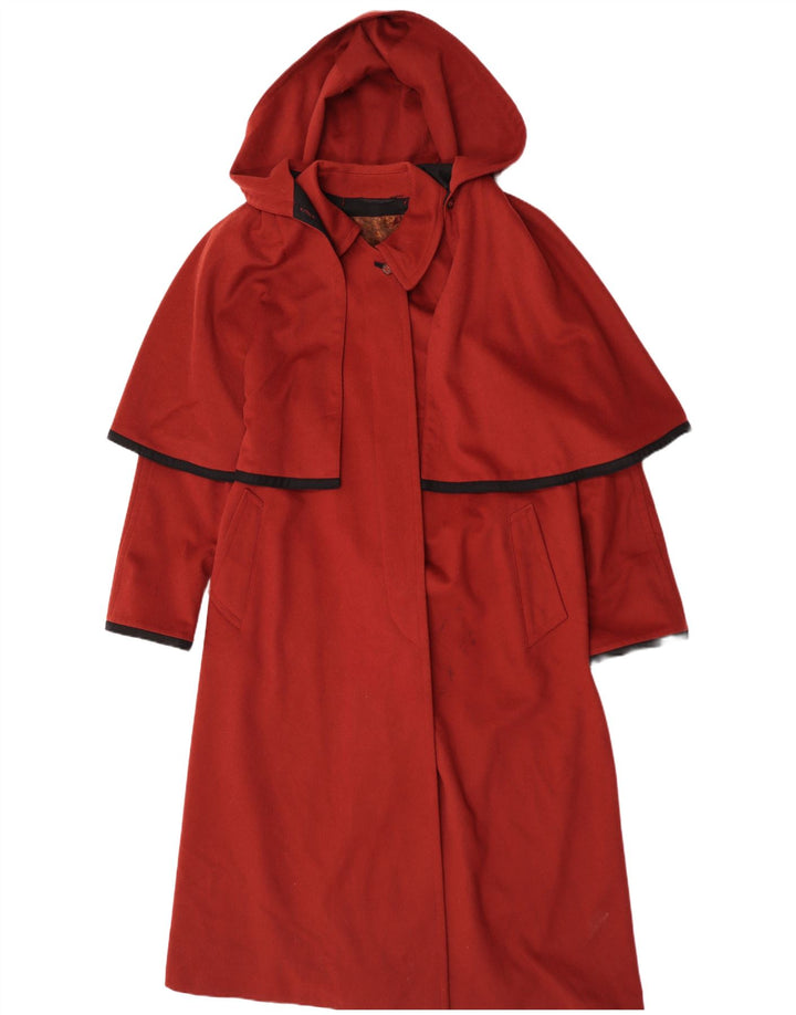 Abrigo con capucha para mujer Loden Frey EU 40 Lana roja mediana