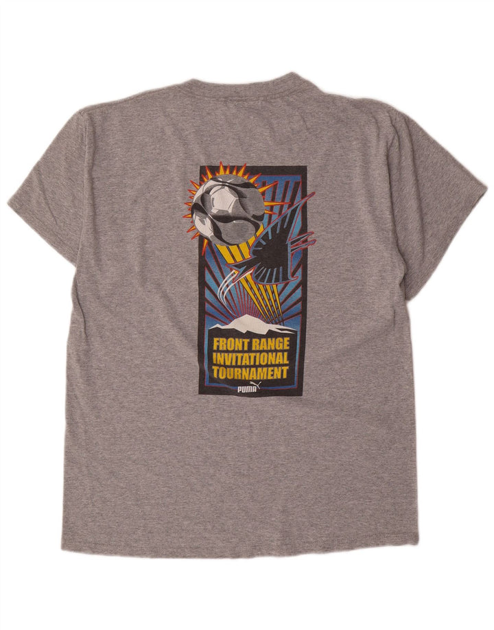 PUMA Camiseta gráfica para hombre Top grande gris