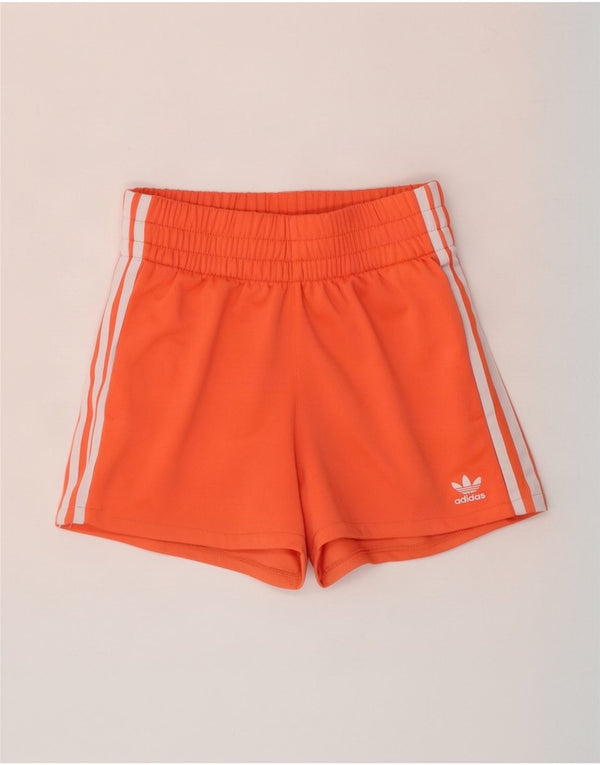 Adidas Pantalones cortos deportivos para mujer UK 10 Pequeño Naranja Poliéster