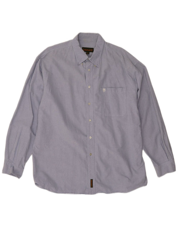 Camisa Timberland Hombre XL Algodón Azul