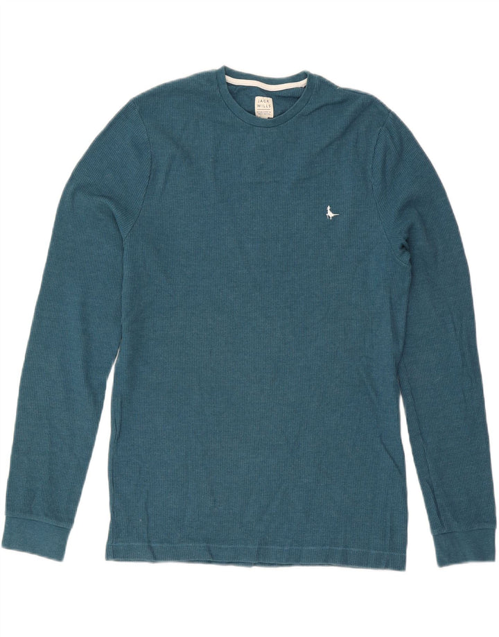 Camiseta Jack Wills Hombre Manga Larga Algodón Azul Pequeño