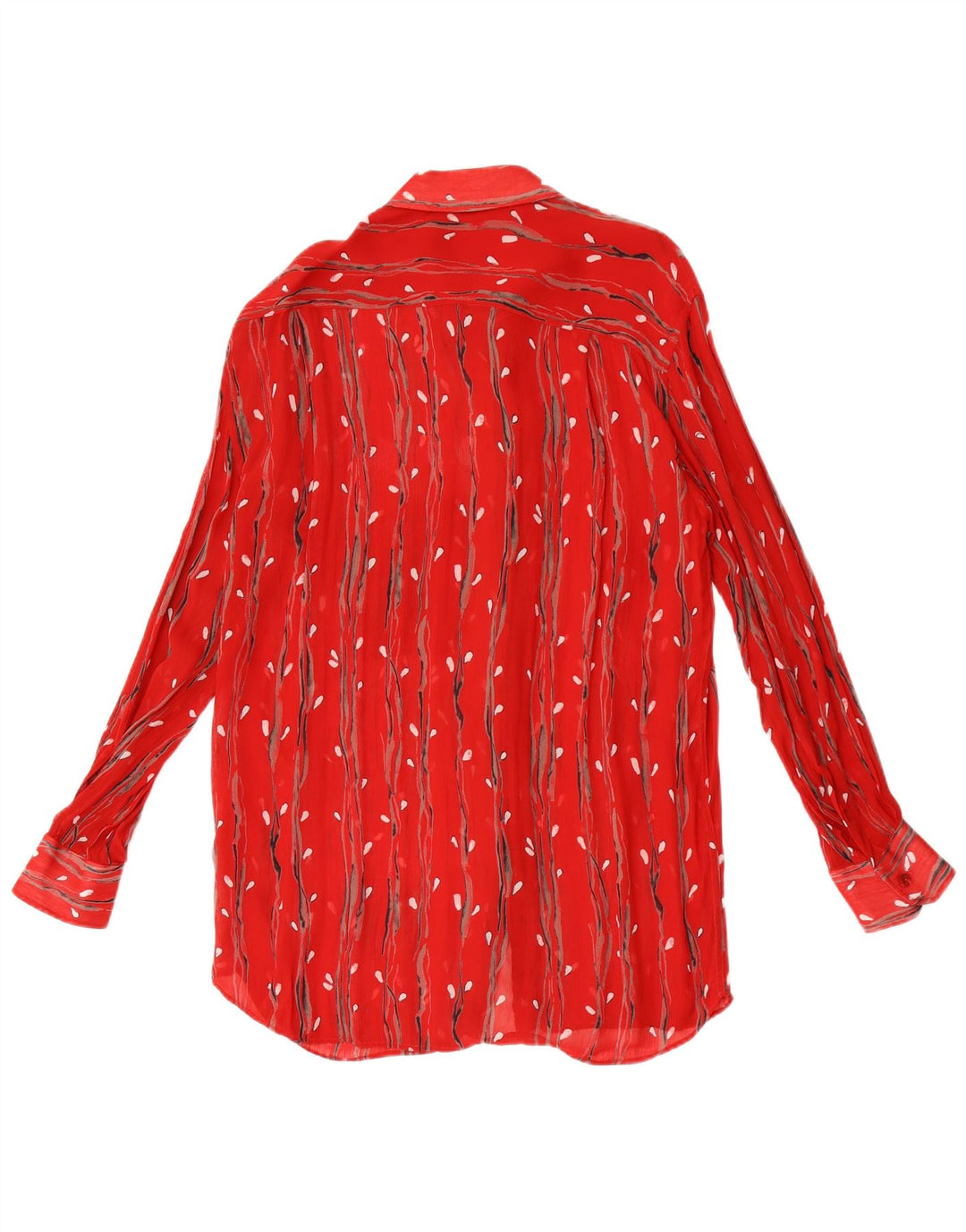 Vintage hombres patrón abstracto camisa pequeña roja