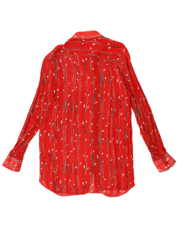 Vintage hombres patrón abstracto camisa pequeña roja