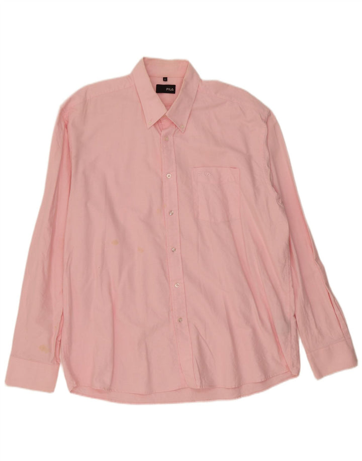 Camisa Fila Hombre XL Algodón Rosa