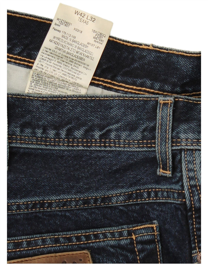 WRANGLER Vaqueros rectos Texas Capri para hombre W42 L24 Algodón azul marino