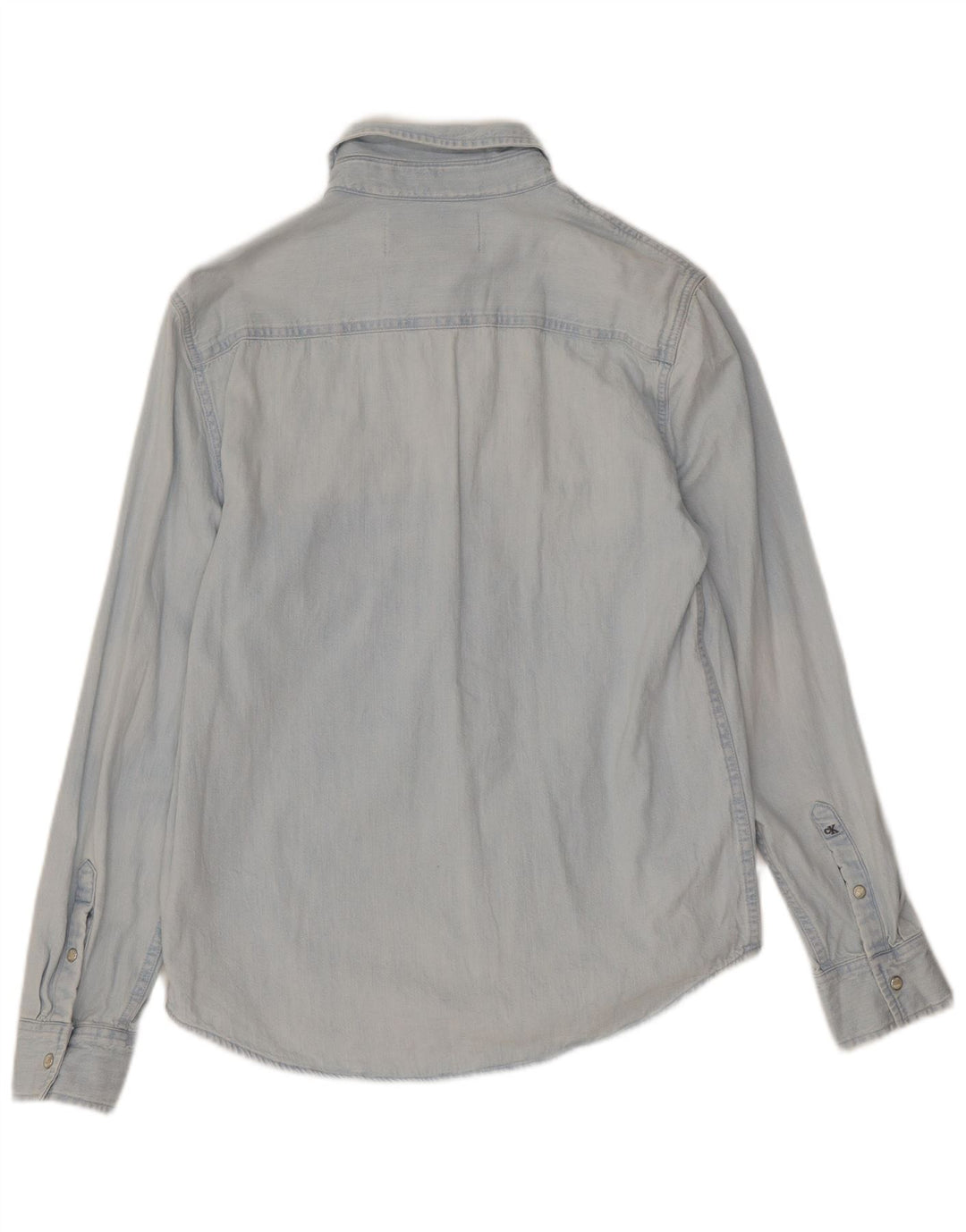 Calvin Klein Jeans Camisa vaquera para hombre pequeña azul