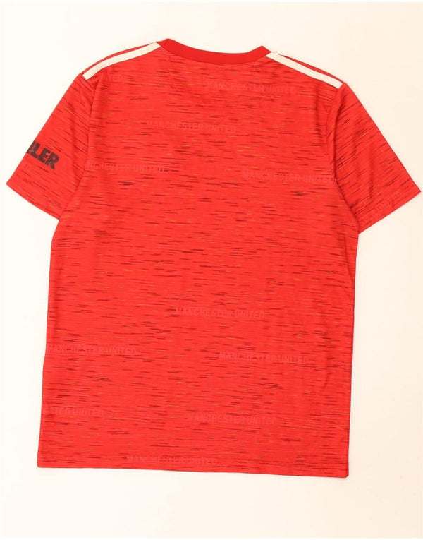 Adidas Hombre Manchester United Camiseta Superior Medio Rojo Moteado Poliéster