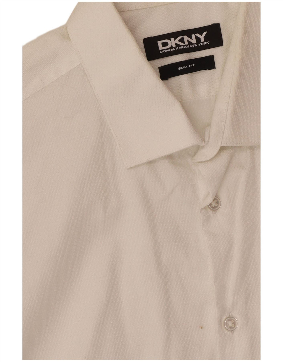 Camisa Dkny Hombre Slim Fit Algodón Blanco Mediano