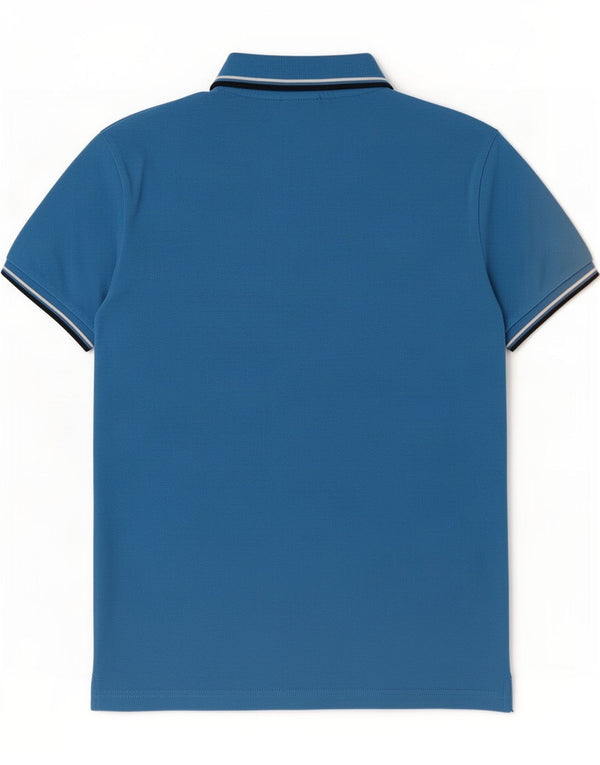 Diadora Polo Hombre Algodón Azul Medio