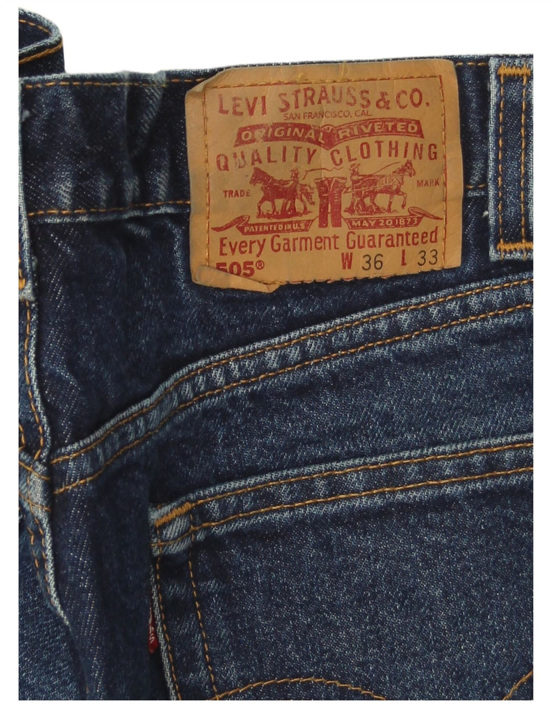 Levi's Hombre 505 Vaqueros Rectos W36 L33 Azul