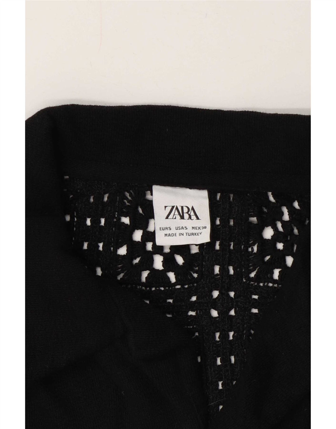 Zara Hombre Camisa Manga Corta Small Negro Geométrico