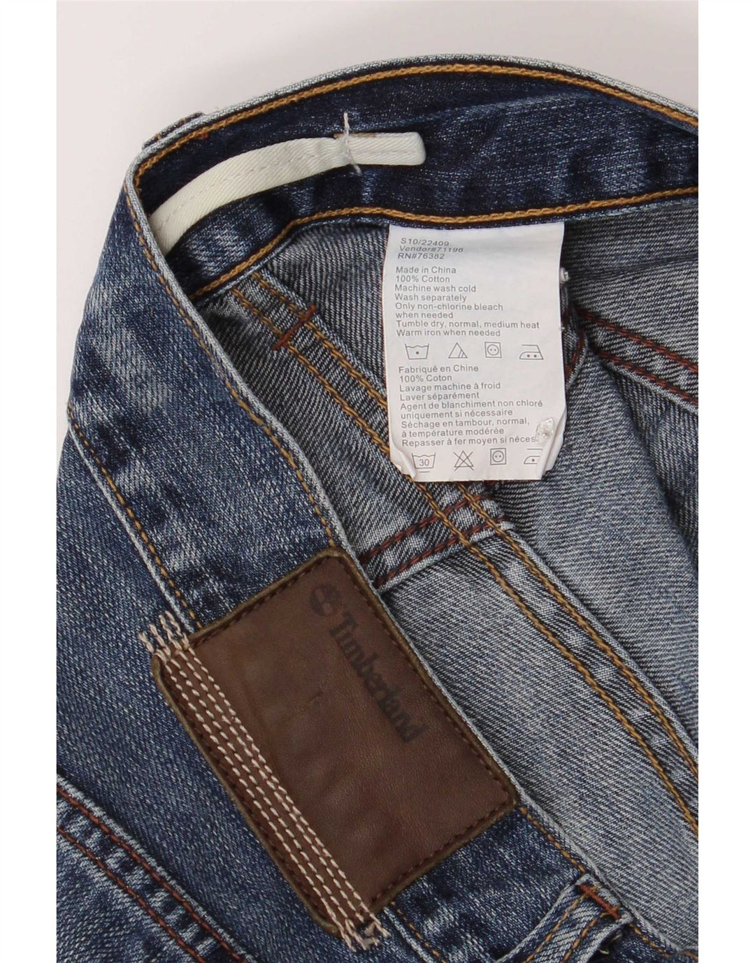 Timberland Vaqueros rectos para hombre W36 L32 Algodón azul