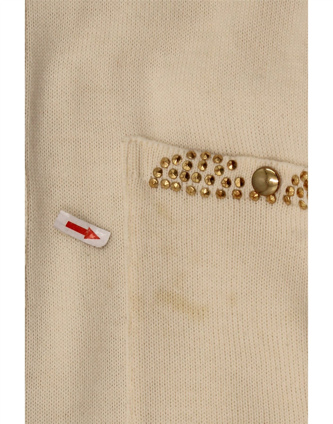 CIRO ESPOSITO Blusa de punto para mujer UK 14 Grande de lana blanca