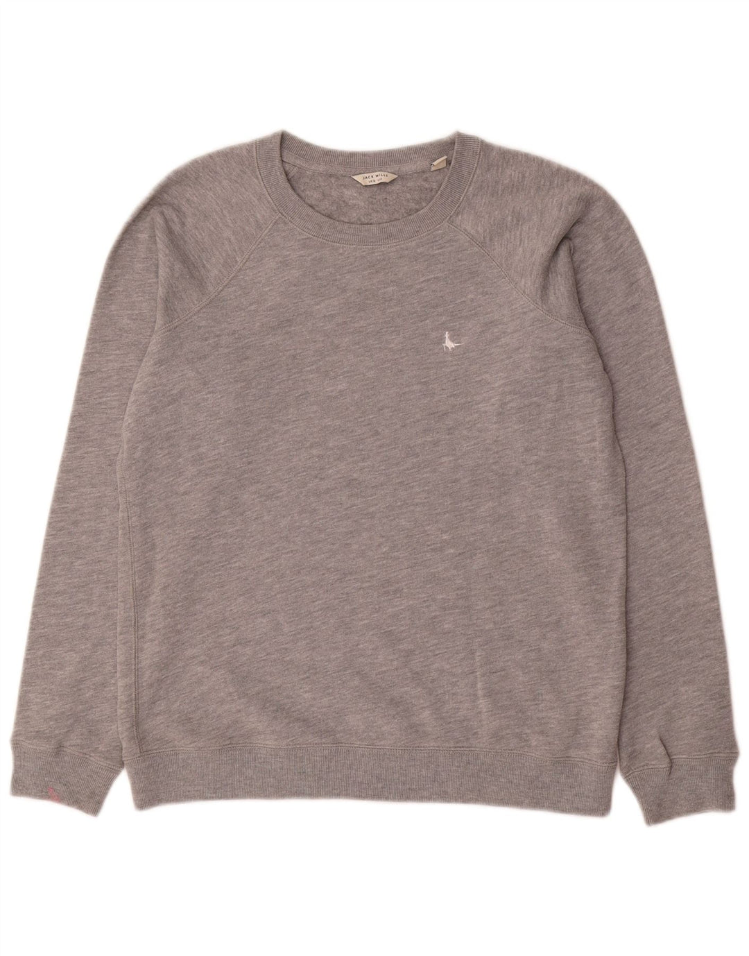 Jack Wills Sudadera para mujer Jumper UK 12 Algodón moteado gris medio