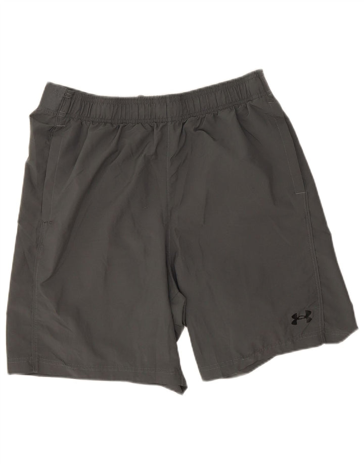 Under Armour Pantalones cortos deportivos con gráficos para hombre, talla grande, gris