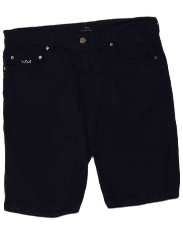 Harmont & Blaine Mens Casual Shorts IT 50 Large W34 Navy Blue Cotton