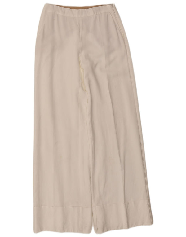 Massimo Dutti Pantalón Casual Holgado Mujer W26 L32 Blanco