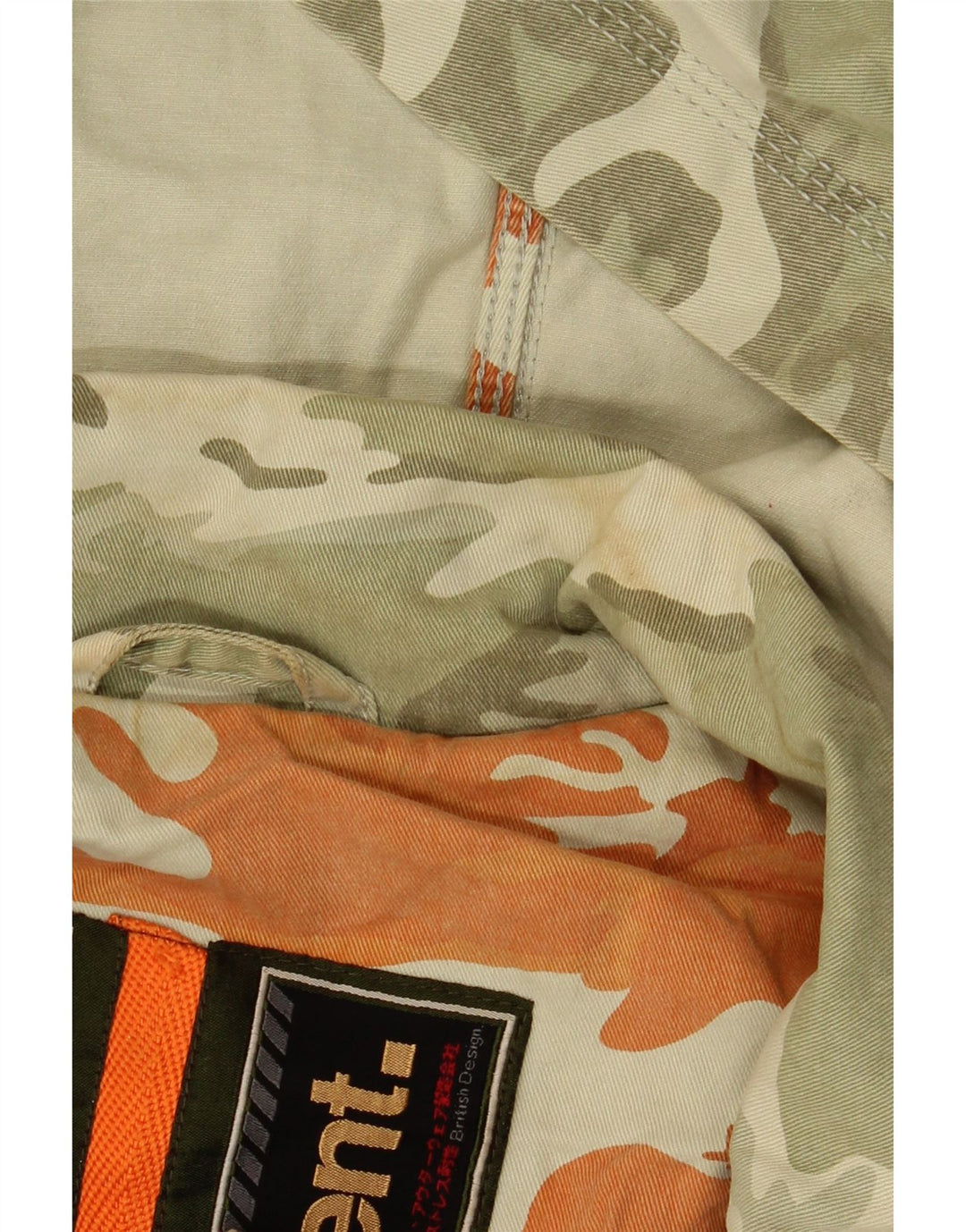 Superdry Chaqueta militar extragrande de manga 3/4 para mujer, talla 44, color caqui mediano