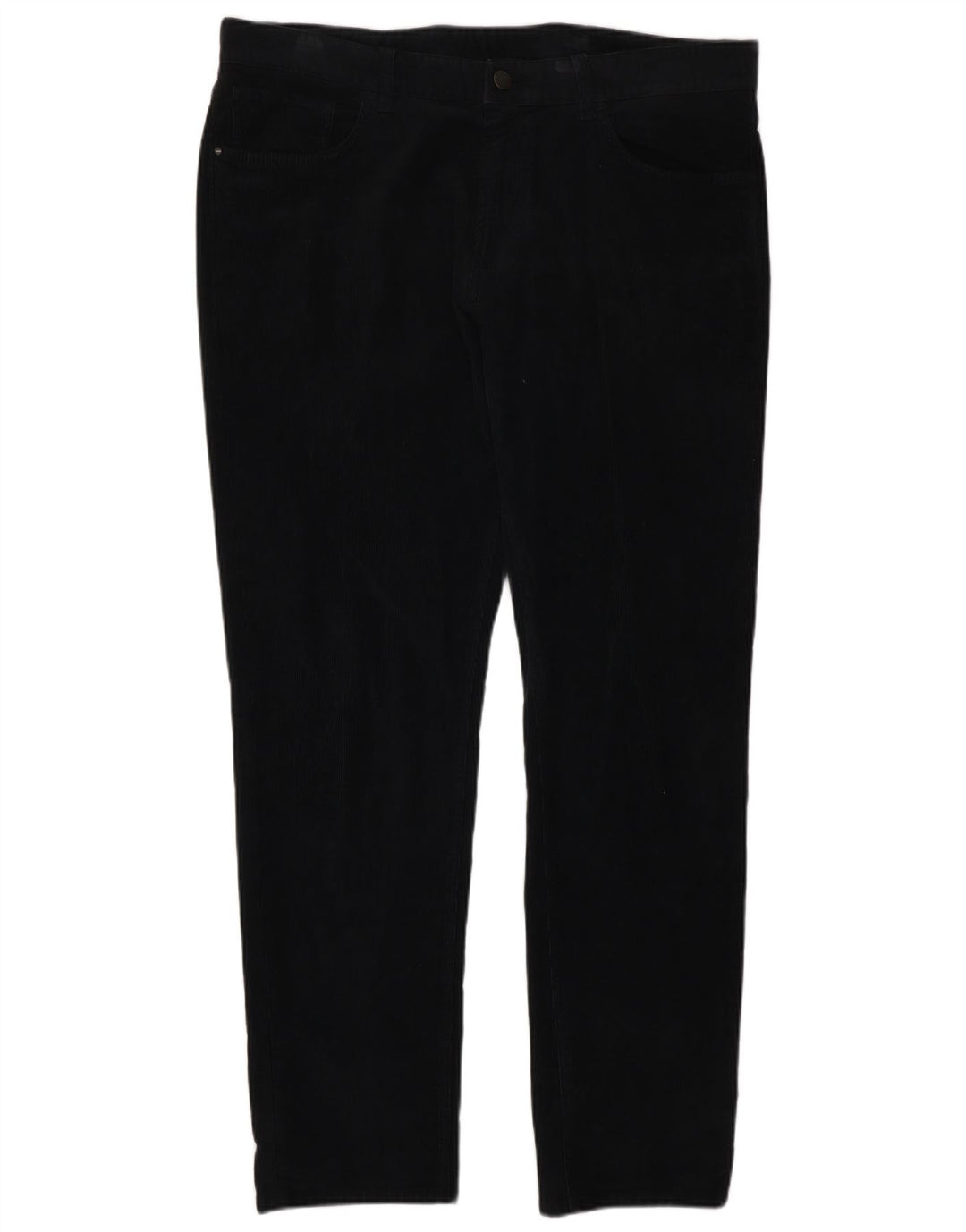 MASSIMO DUTTI Pantalón recto de pana para hombre EU 44 Large W36 L30 Negro