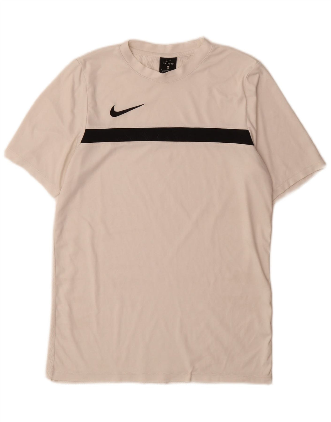 Camiseta Nike Dri Fit para hombre Top medio blanco color block Poliéster