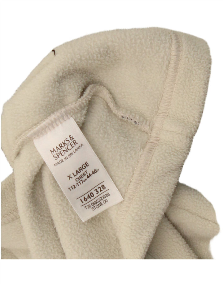 Marks & Spencer Jersey de forro polar para hombre XL Beige Poliéster