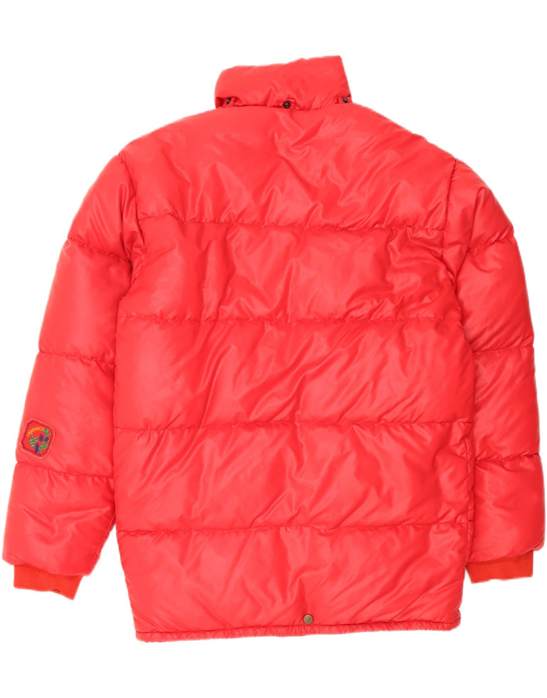 Chaqueta acolchada vintage para hombre Reino Unido 40 Poliamida roja grande