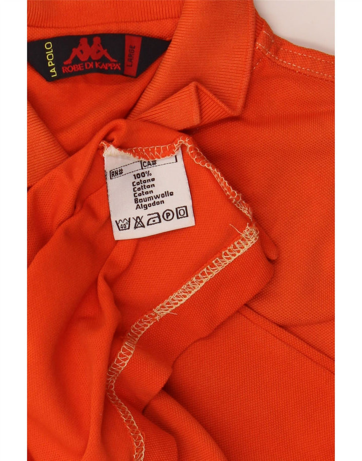Kappa Polo Hombre Grande Naranja Algodón