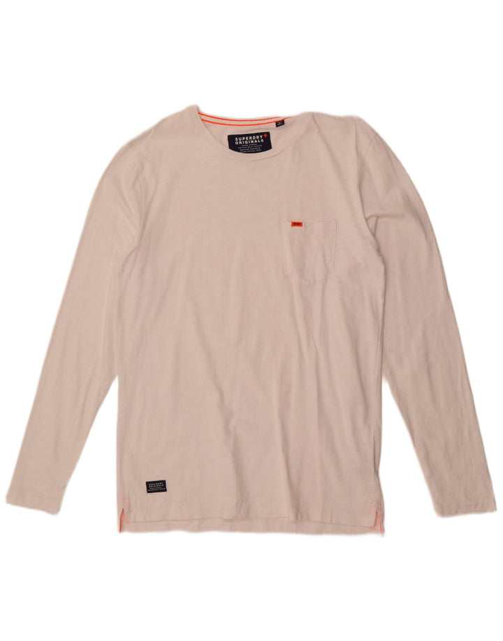 Superdry Camiseta De Manga Larga De Algodón Blanco Grande Para Hombre