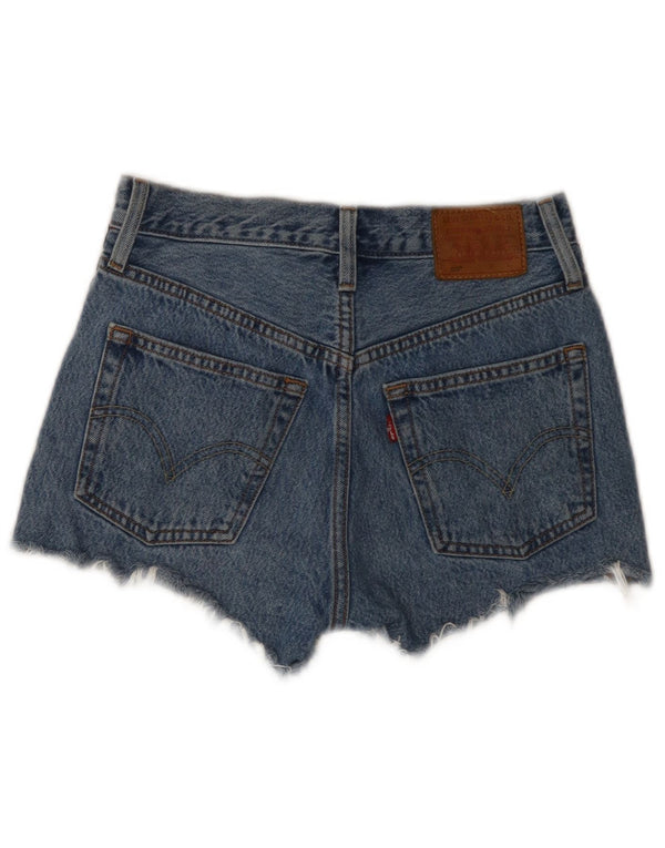 Levi's 501 Graphic Denim Shorts W23 2XS Azul Colorblock Algodón