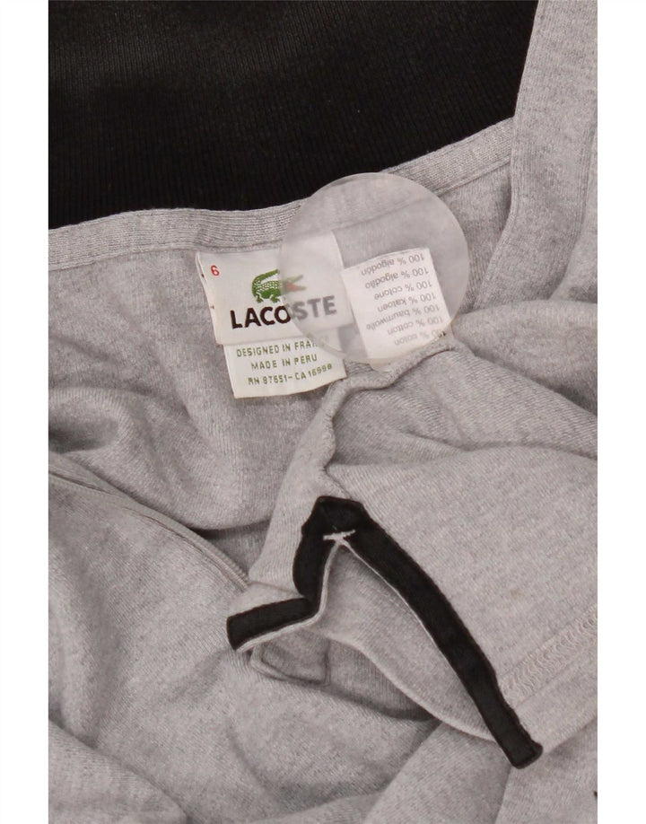 Lacoste Jersey con cuello y cremallera para hombre Talla 6 XL Algodón gris