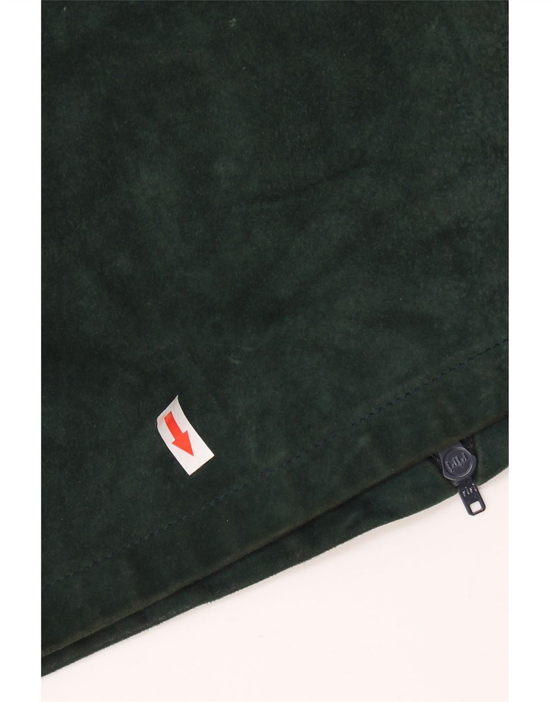 VINTAGE Falda de ante para mujer W26 Pequeño Verde